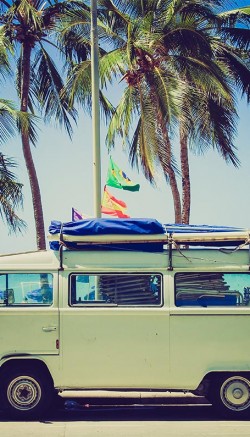 Bus on the beach